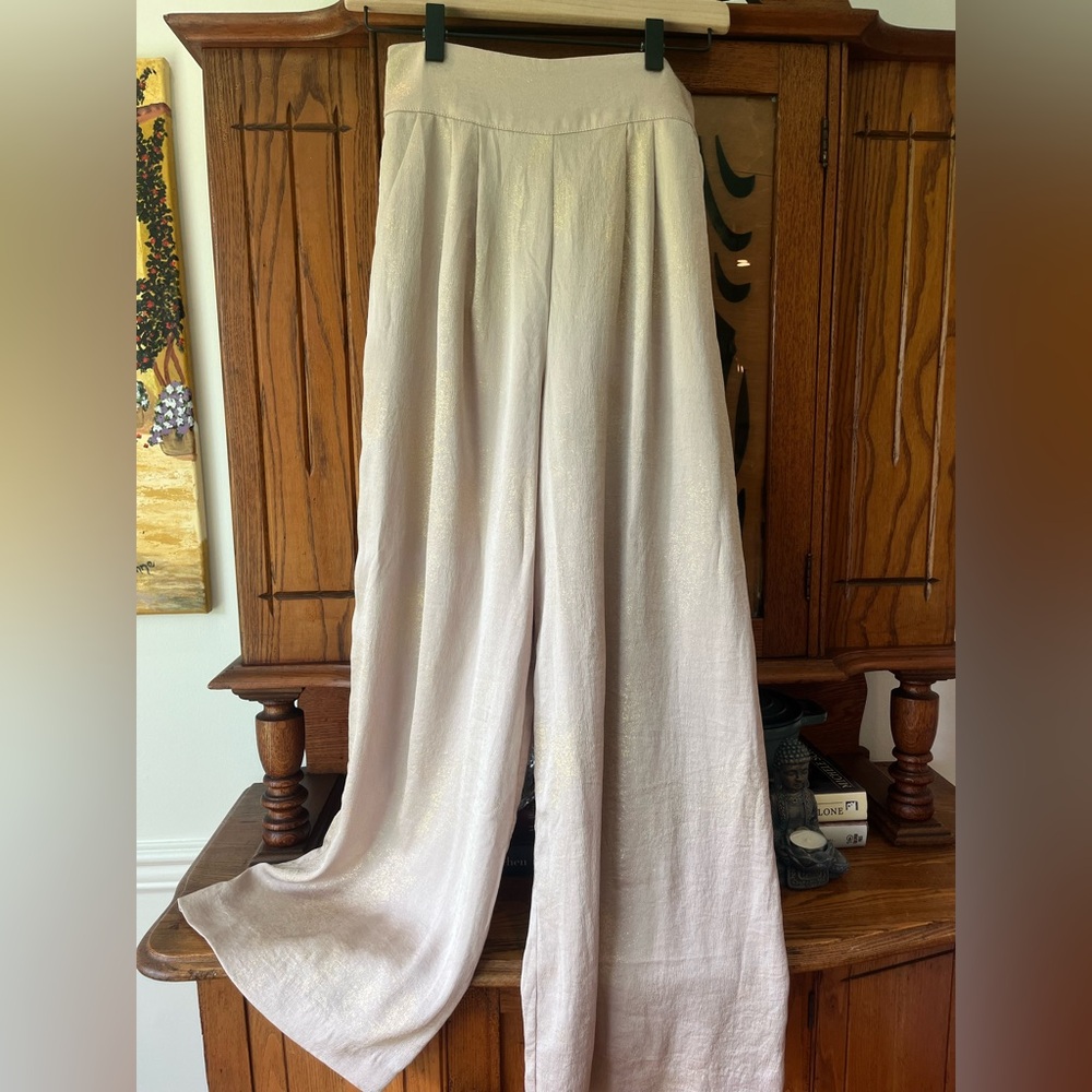 Gold Flowy Pants